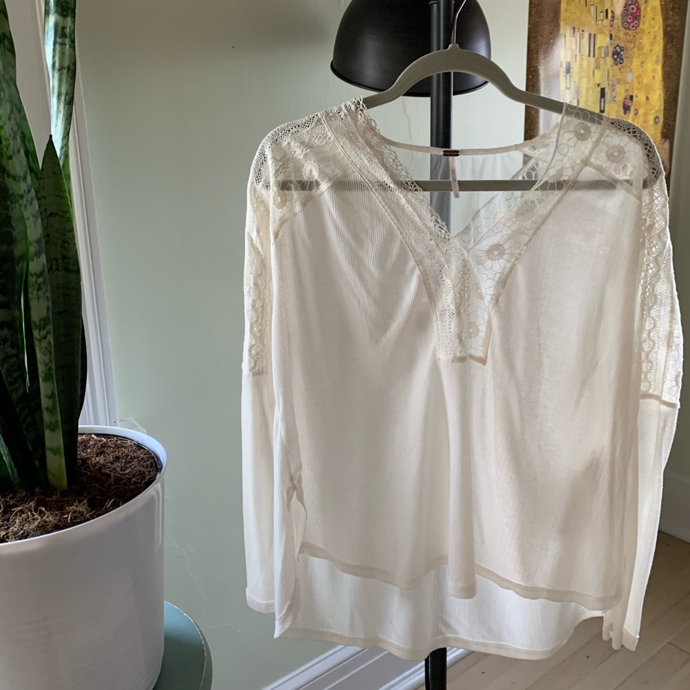 free people lacy v neck